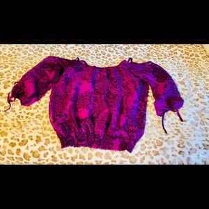 Rampage sheer pink and black top